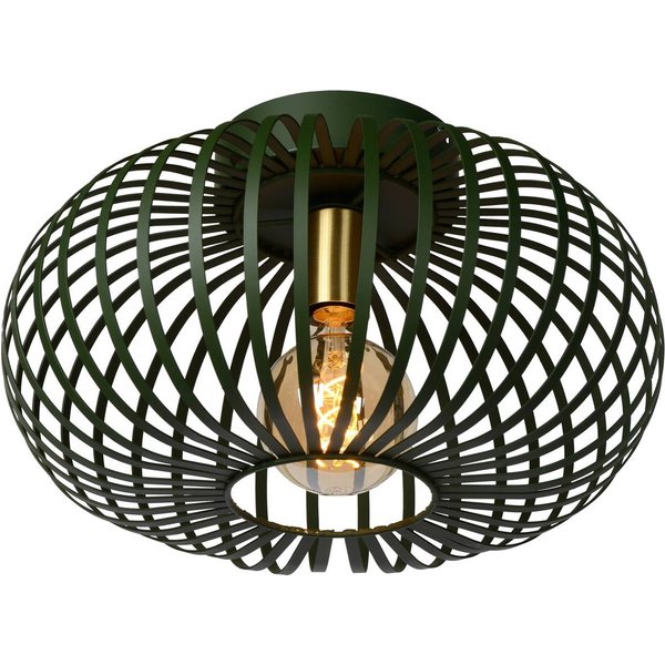 Käfig-Deckenleuchte Manuela, Ø 40 cm, grün