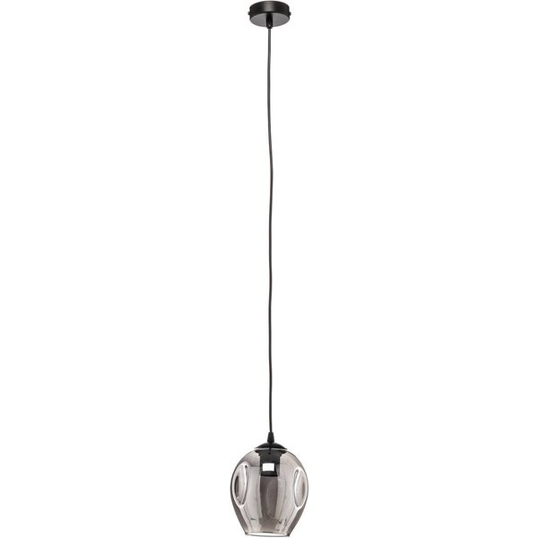 Pendellampe Starla, Glas grafit, 1-flammig rund