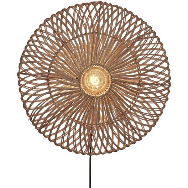GOOD & MOJO Zanzibar Wandleuchte, Ø 55 cm, natur