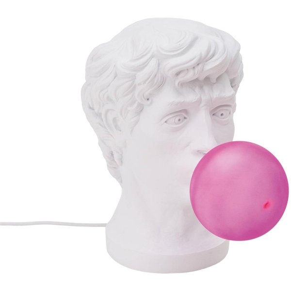 SELETTI Wonder Times LED-Deko-Tischlampe weiß/pink