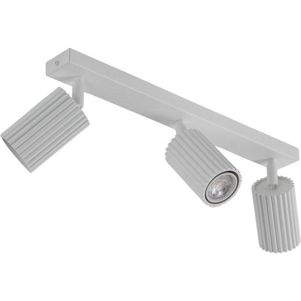 Deckenstrahler Karbon, weiß, Länge 45 cm, Aluminium, 3-flg.