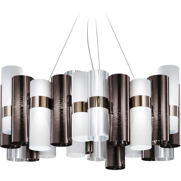 Slamp La Lollo L LED-Hängelampe, Ø80cm, zinn-weiß