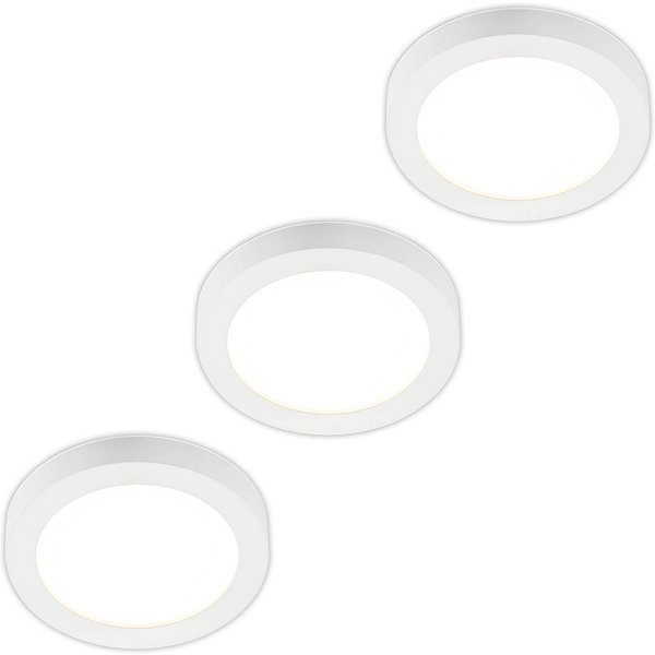 Prios LED-Deckenleuchte Edwina, weiß, 25 cm, 3er-Set