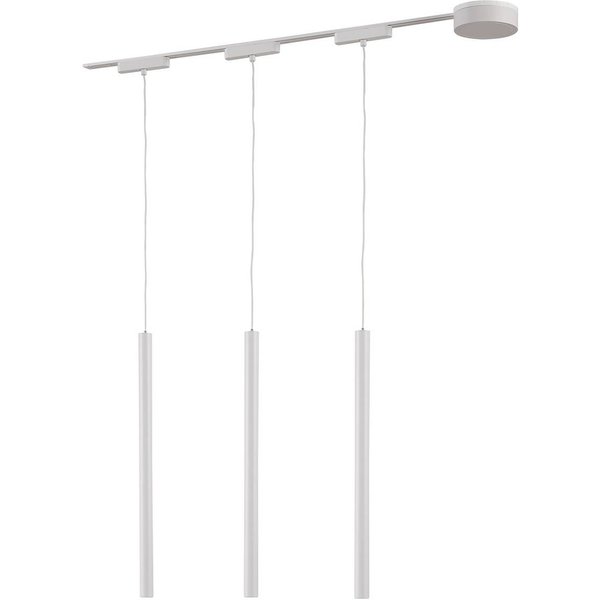 Schienensystem 48V Lumaro, Pendel, Röhre, 3-flg., weiß, CCT