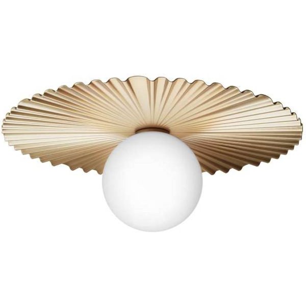 Nuura Wandlampe Liila Muuse, Ø 42 cm, IP44, gold/opal