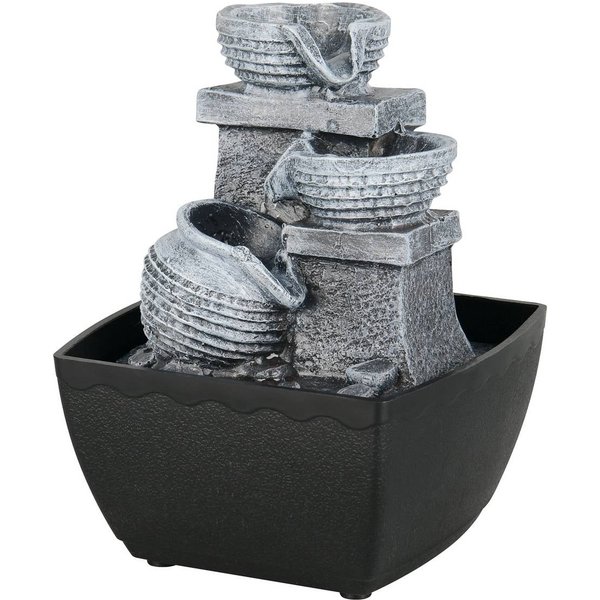 LED-Tischleuchte Luma, braun, Höhe 18 cm, Kunstharz, USB