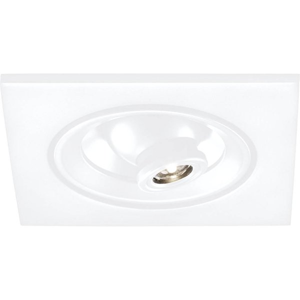 Egger DLS LED-Einbauspot Riga Zooom, eckig, weiß, 3000K