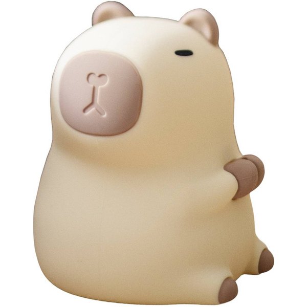 LED-Akku-Nachtlicht Capybara, weiß/braun, 11 cm, RGB, Touch