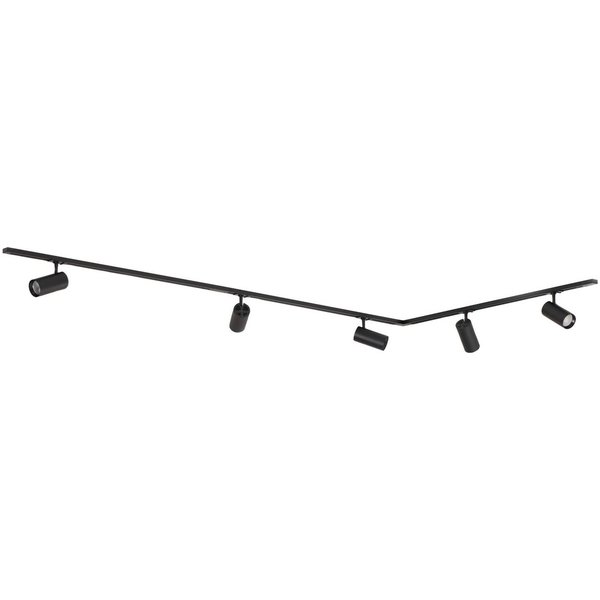 Lindby Schienensystem Linaro Ø7cm, 5-flg., LED, schwarz, CCT
