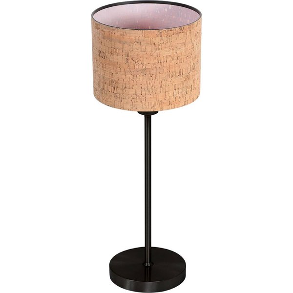 Tischleuchte Noor schwarz/Kork braun, Höhe 50 cm E27
