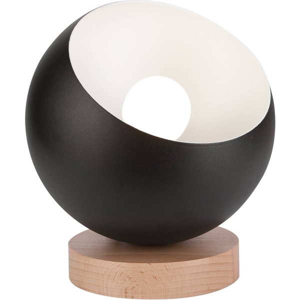 Tischleuchte Arvid, schwarz, Höhe 19 cm, Holzfuß