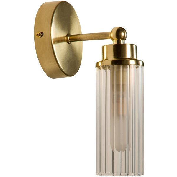 Wandleuchte Imperial, messing, 1-flammig, Stahl, Glas, IP44