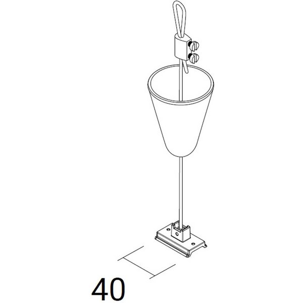 Ivela Abhängung SQUARE 48 V, weiß, Pendelhöhe 200 cm