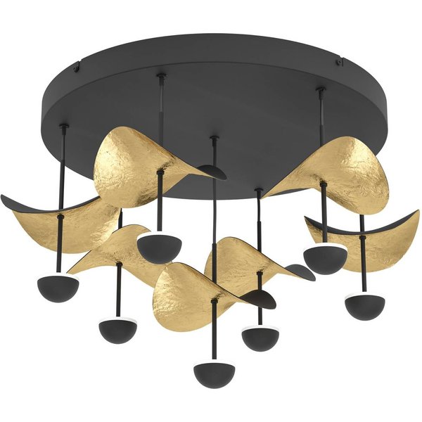 Stars of Light LED-Deckenlampe Dracera schwarz/gold Ø 51 cm