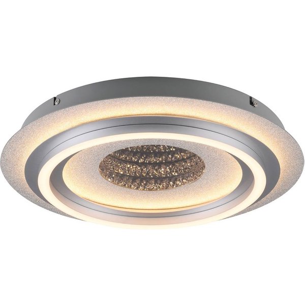 LED-Deckenleuchte Cichio, silberfarben, Eisen, 3.000 K