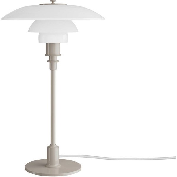 Louis Poulsen Tischlampe PH 3/2, beige glänzend, Ø 28 cm