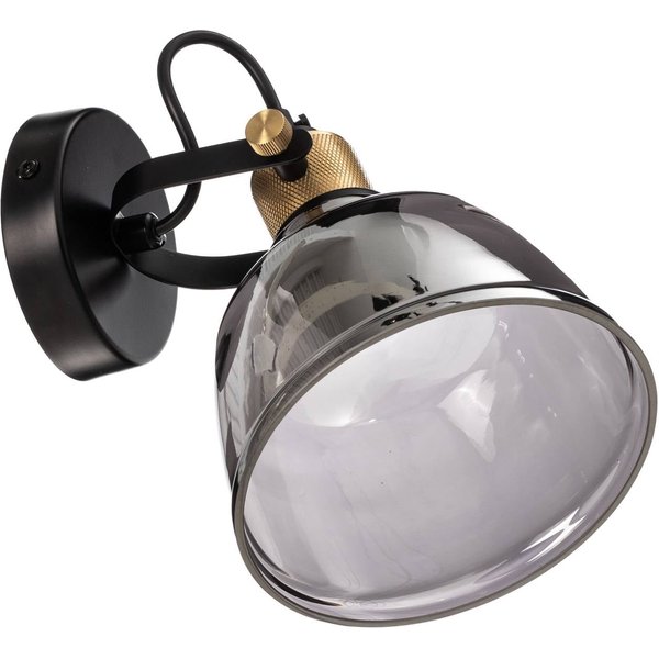 Wandleuchte Amalfi mit metallisiertem Glas, silber