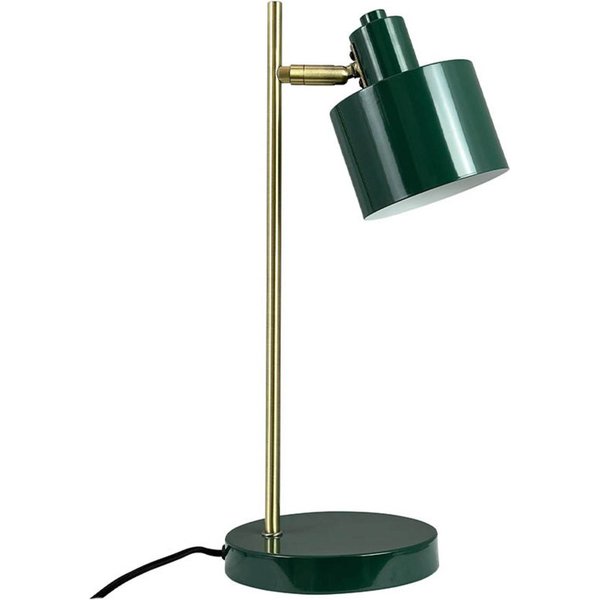 Dyberg Larsen Tischlampe Ocean, dunkelgrün/messing, 43 cm