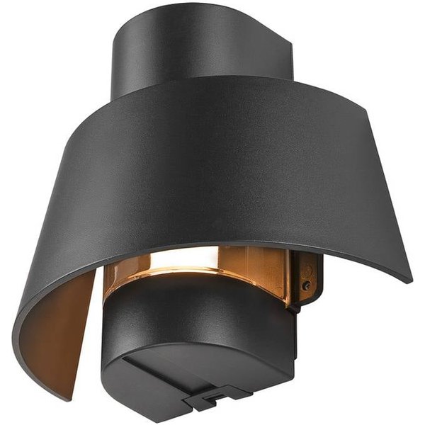 SLV Wandlampe Photoni, schwarz, Aluminium, Breite 25 cm