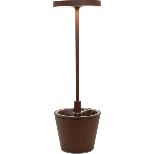 Zafferano Poldina Reverso Akku-Tischlampe corten
