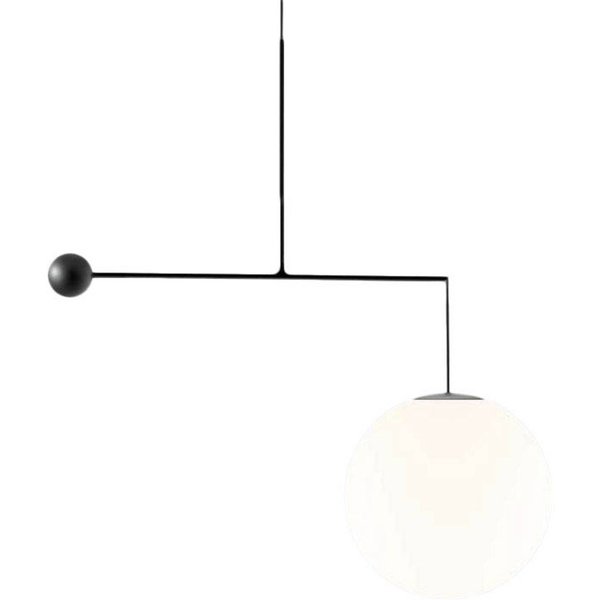 Luceplan Malamata Hängelampe schwarz matt, 119 cm