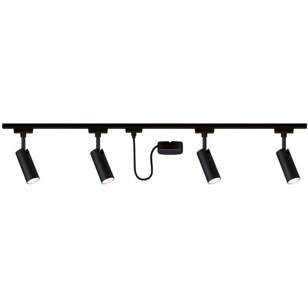 Paulmann URail-Set Tubo, schwarz, 4-flg. Kabeleinspeisung