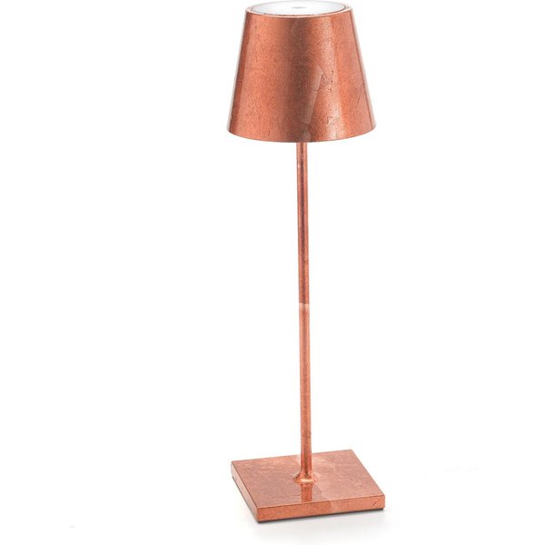 Zafferano Poldina LED-Tischlampe Akku Dekor kupfer