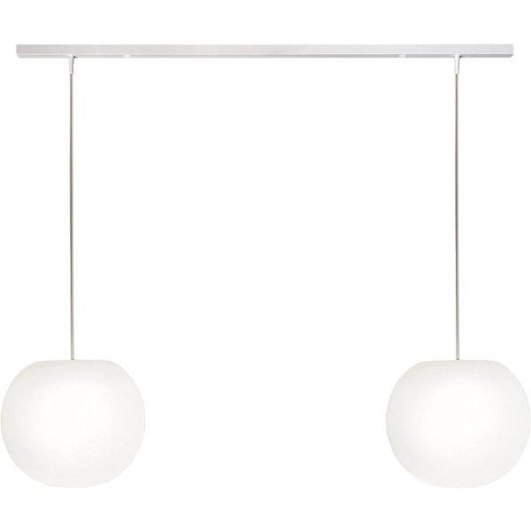 Casablanca Hängelampe Acai, weiß, lang, 2-flg., Ø 26 cm, E27