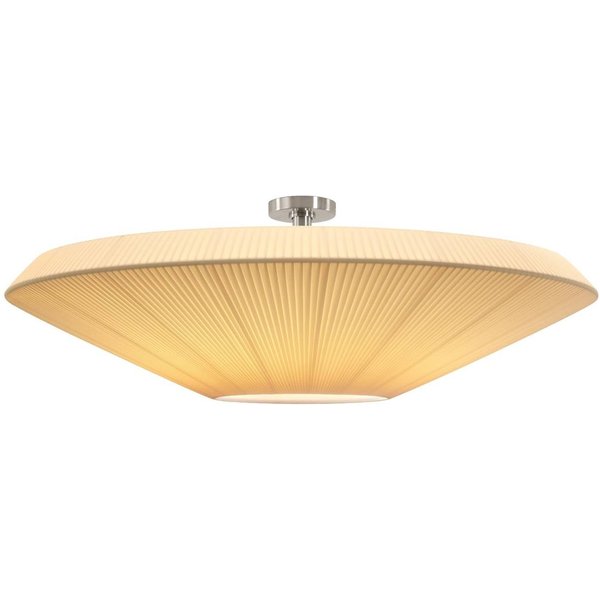 Bover Deckenlampe Siam 120, Höhe 36 cm, nickel/cremefarben