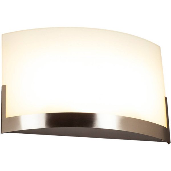 Lindby Wandleuchte Karla, 35 cm, weiß/nickel, Glas, E27