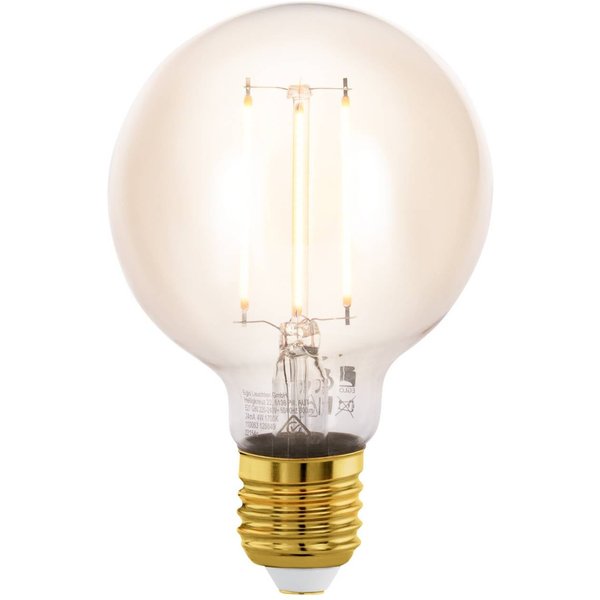 LED-Globe E27 G80 4W Filament 1.700K amber dimmbar