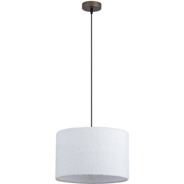 Hängeleuchte Chelsea, braun/weiß, Ø 35 cm, Stoff