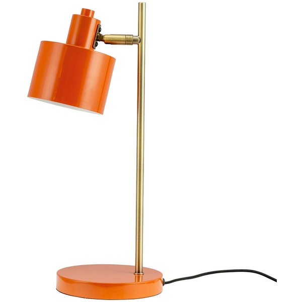 Dyberg Larsen Tischlampe Ocean, orange/messing, Höhe 43 cm