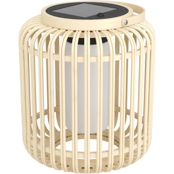 LED-Solar-Laterne Marliano, Höhe 24 cm, holz hell, Holz