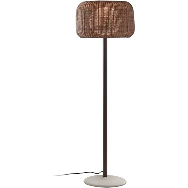 Bover Terrassenlampe Fora P, grafitbraun/braun, Höhe 165 cm,