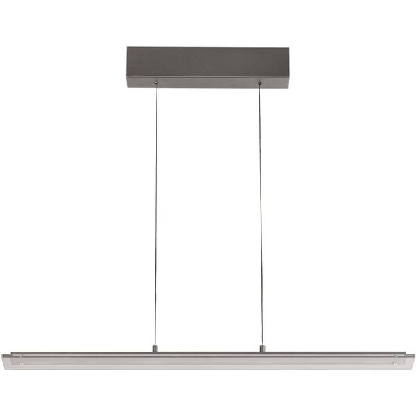 LED-Hängelampe Torvi, sandgrau/rauchgrau, 88 cm Metall/Glas