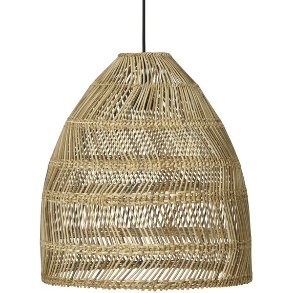 PR Home Außenhängelampe Maja, Rattan, Ø 45 cm, Stecker, IP44