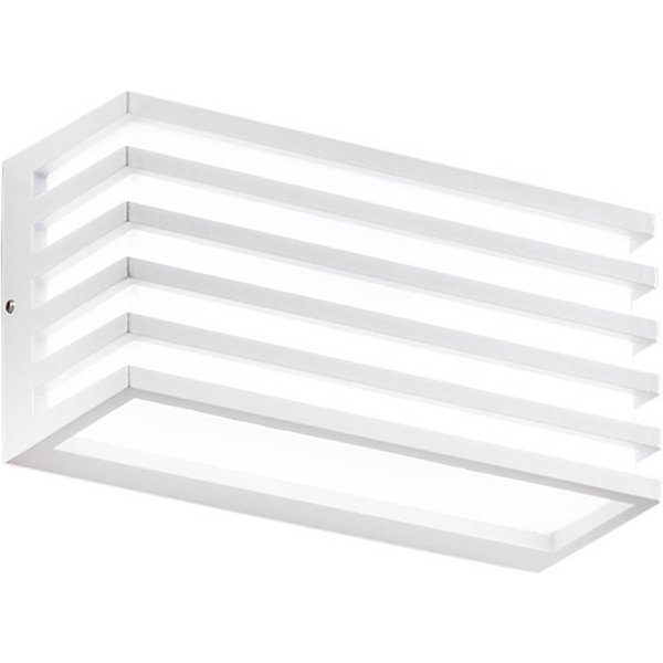 LED-Außenwandlampe Dukrot, weiß, Breite 22 cm, Metall