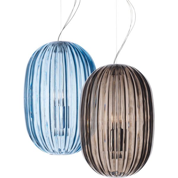 Foscarini Plass media Hängeleuchte E27, blau