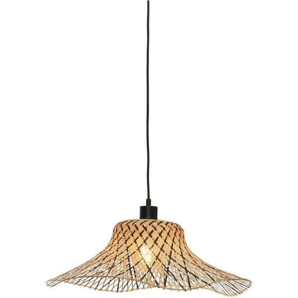 GOOD & MOJO Ibiza Hängelampe Ø 50 cm schwarz/natur