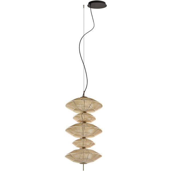 Bover LED-Hängeleuchte Yuyun S/5C, dimmbar 0-10V, beige