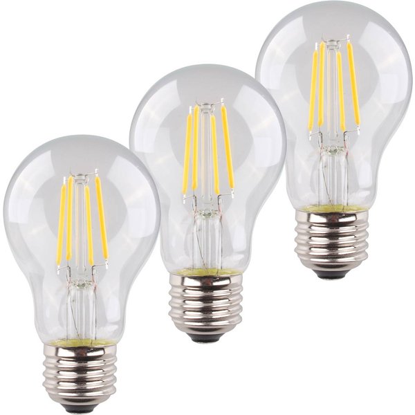 LED-Lampe E27 4W 2.700K Filament 3erSet, 470lm