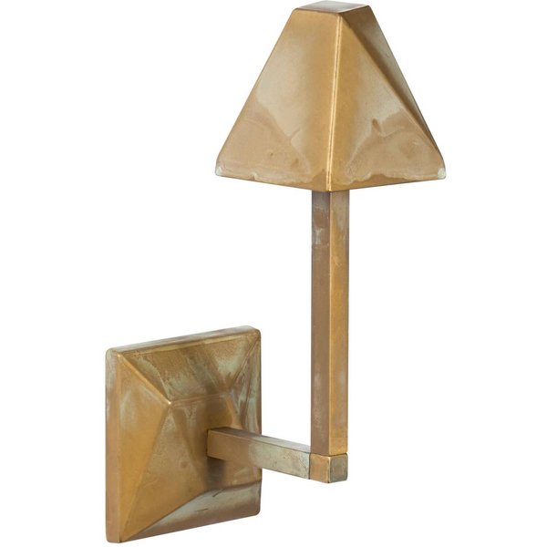 LED-Außenwandleuchte Silva Edge, Höhe 30,5 cm, messing antik