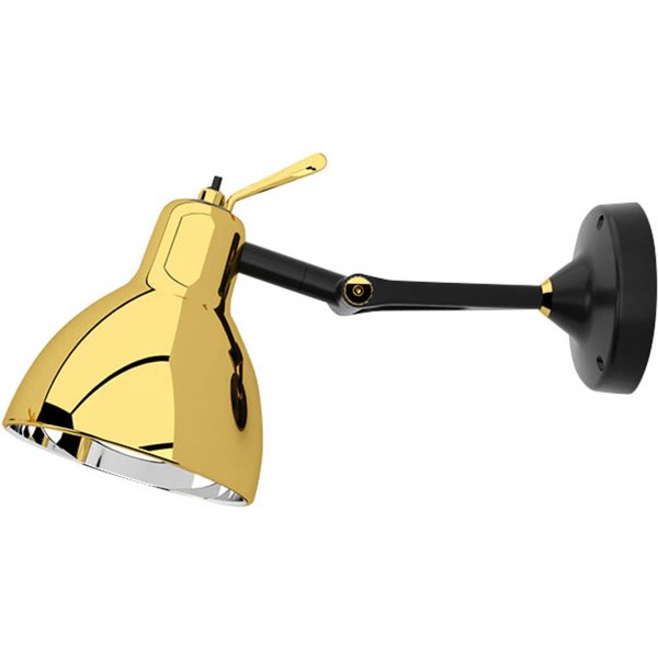 Rotaliana Luxy H0 Glam Anbauwandleuchte, schwarz/gold, Glas