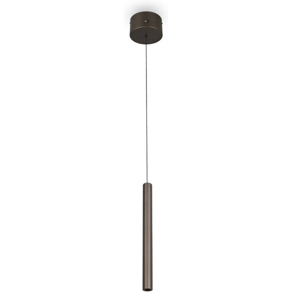 LED-Pendellampe Arimato, Ø 4 cm, platinfarben, Metall, CCT