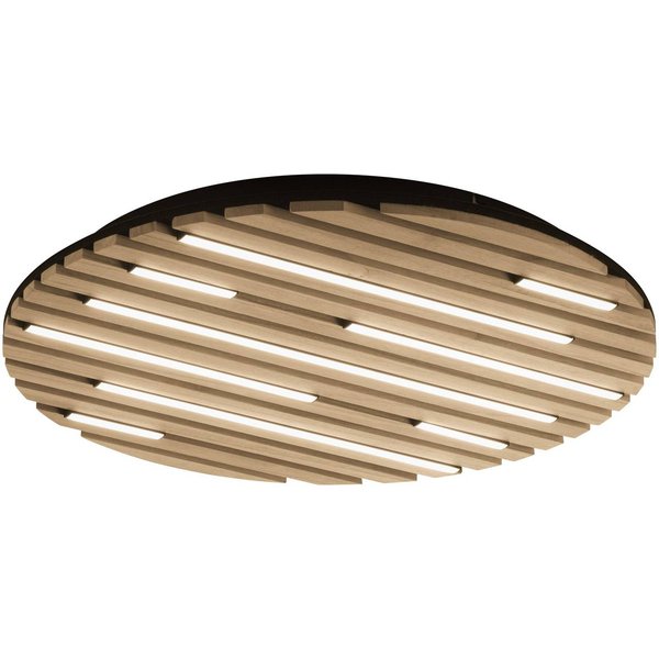 Paul Neuhaus Smart-LED-Deckenleuchte Q-Akustik, Holz Ø 60 cm