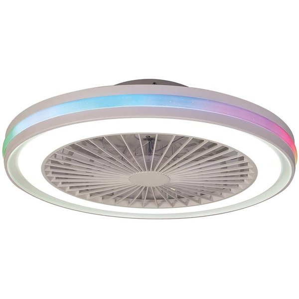 LED-Deckenventilator Gamer weiß DC leise Ø 47 cm CCT RGB