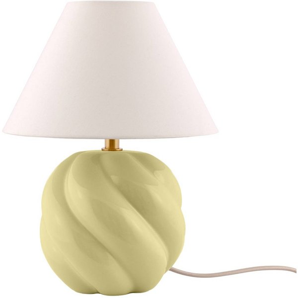 Globen Lighting Tischleuchte DAHLIA, beige/gelb Höhe 31 cm