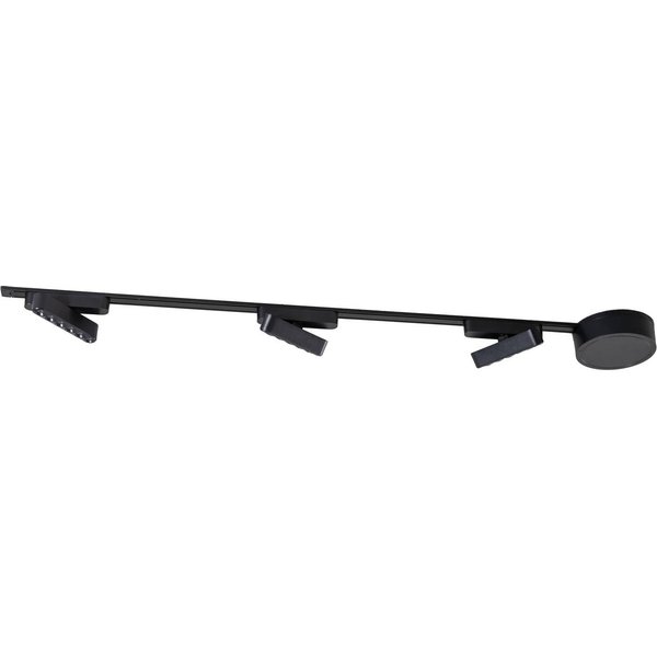 Schienensystem 48V Lumaro, 3 LED-Leisten, schwarz, CCT