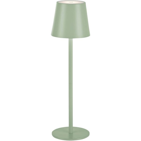 JUST LIGHT. LED-Akku-Tischleuchte Euria, grün, Eisen, IP54
